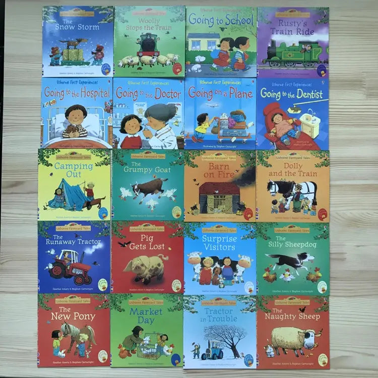 20Books/set 15X15Cm Kids Usborne Picture Books for Children Baby Famous Story English Child Book Educativo Infantil - Nova Trendz