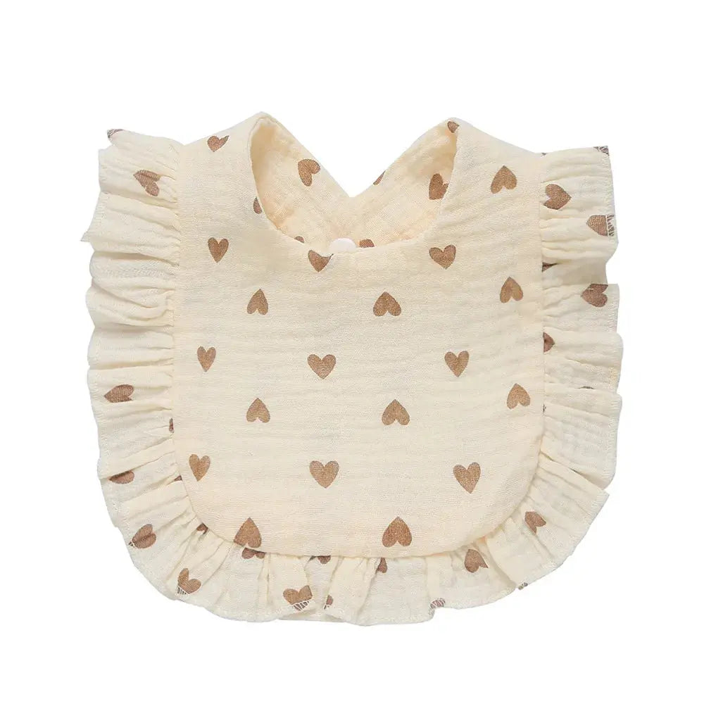 2025 New Baby Feeding Drool Bib Ruffle Floral Infants Lace Saliva Towel Soft Cotton Burp Cloth For Newborn Toddler Kids Bibs Nova Trendz