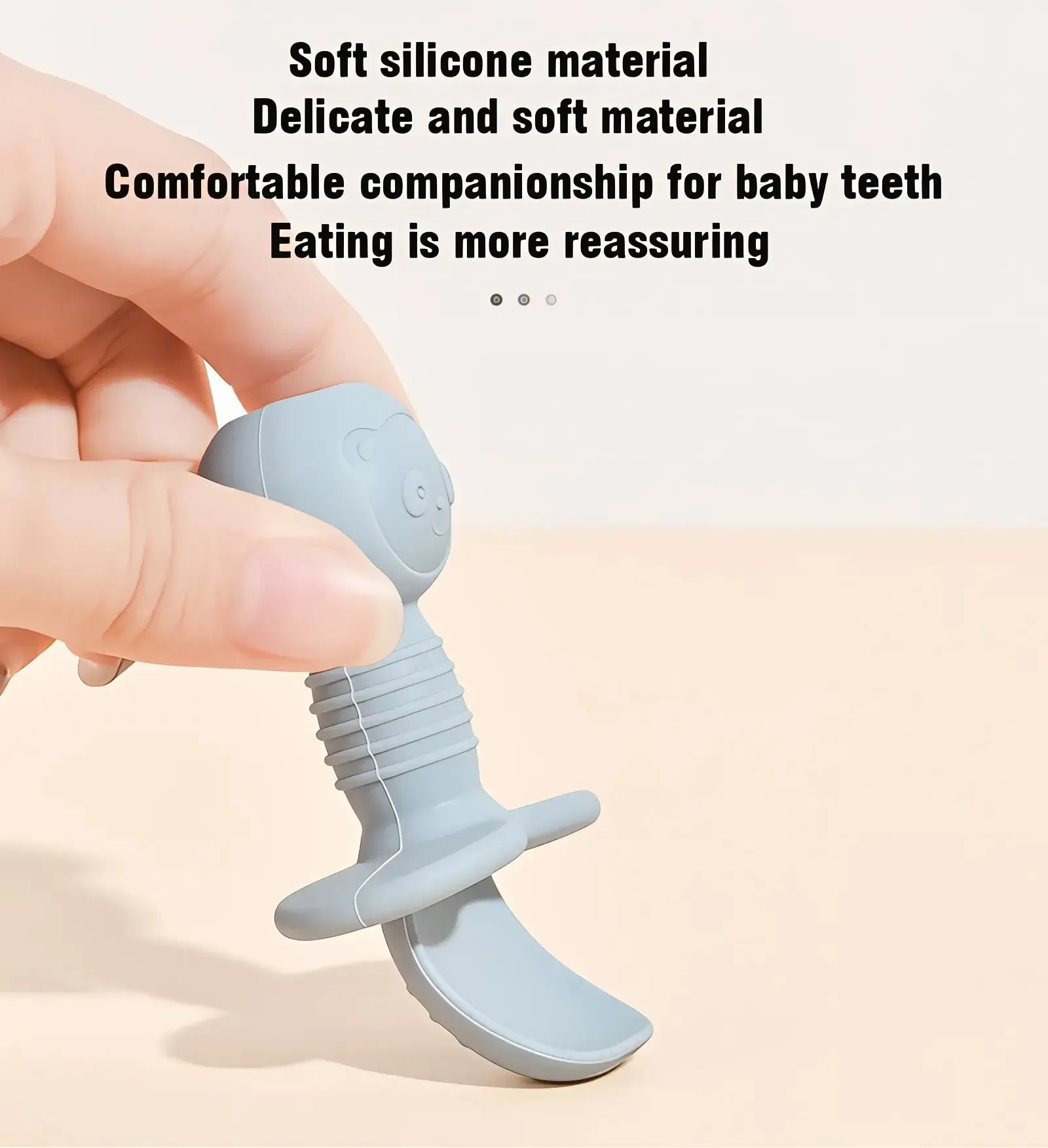 2pcs Food Grade Children Wooden Handle Silicone Spoon Fork Cutlery Baby Training Complementary Food Spoon BabyFeeding Spoon Fork Nova Trendz