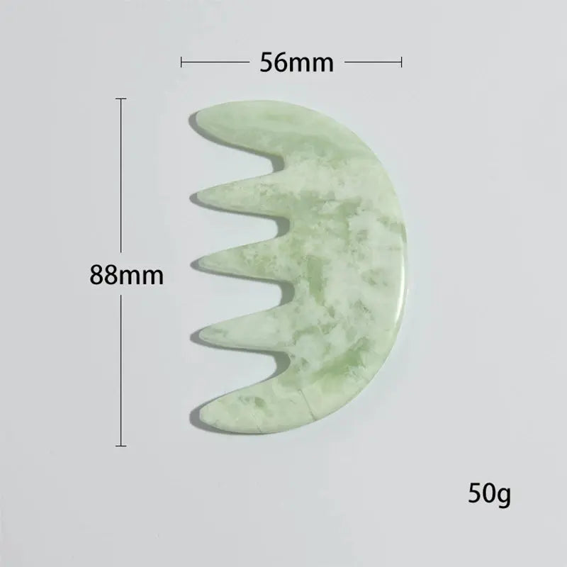Natural Jade Comb Gua Sha Board Jade Massager For SPA Acupuncture Body Scraping Gouache Scraper Facial Skin Beauty Tool Nova Trendz