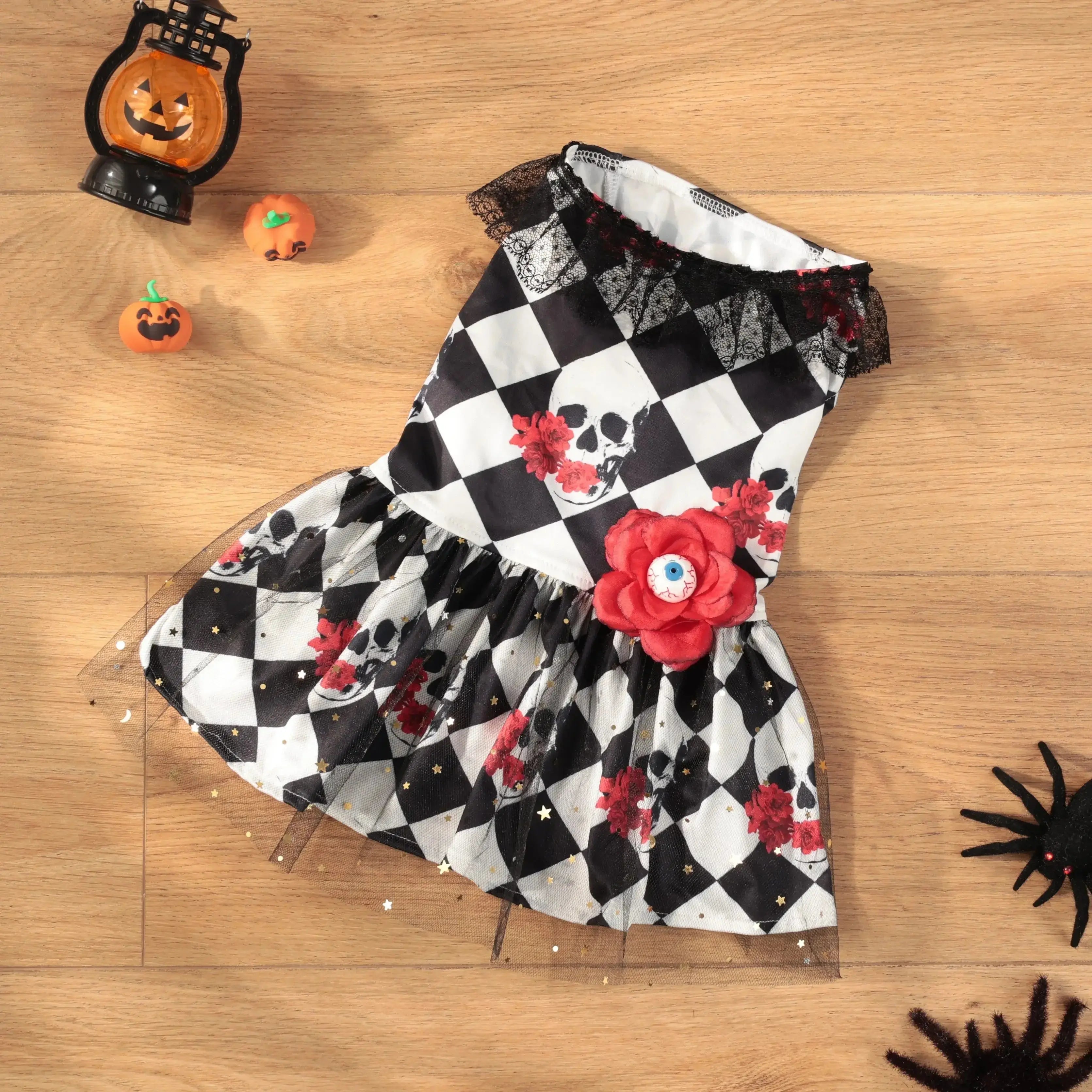 New Fun Dog Halloween Costume Pet Lace Hair Proof Dress Dog Clothes Gift Dog Dress Nova Trendz