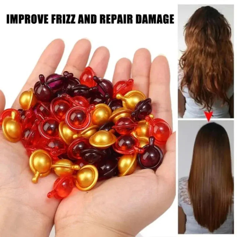 Hair Vitamin Capsule Keratin Oil Fast Restore Soft Smooth Shiny Hair Care Nourish Repair Hair Damaged Splitting Treatment Produc - Nova Trendz