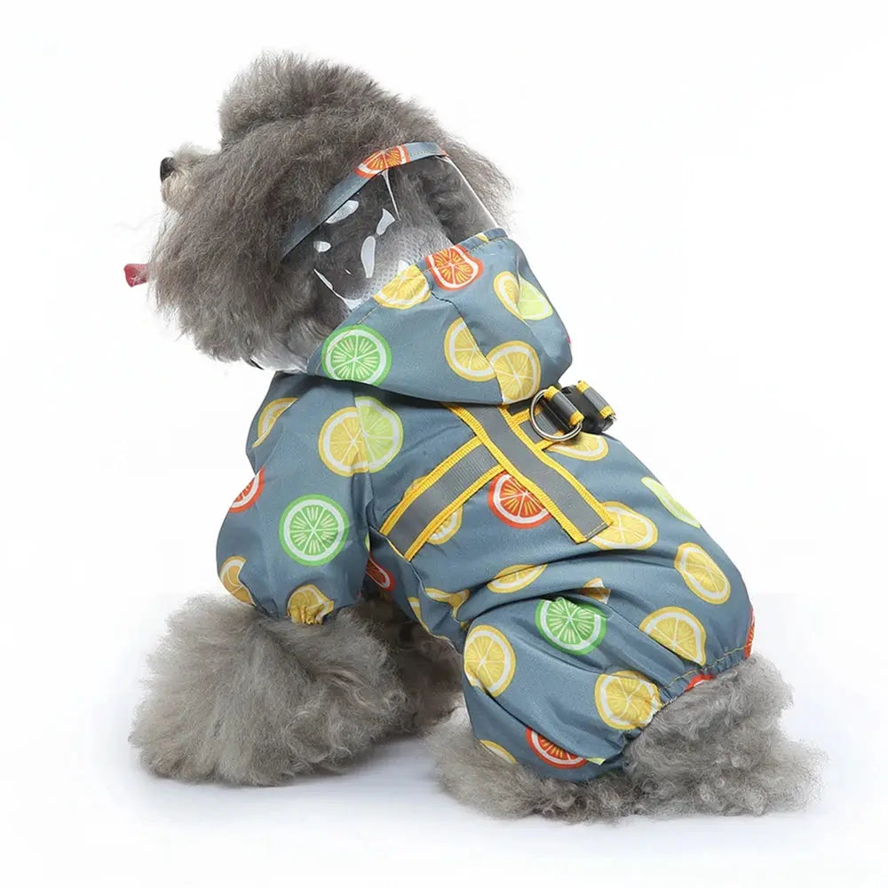 Dog Raincoat Dog Hooded Poncho 4 Legs Dog Rain Jacket with D Leash Ring Waterproof Dog Rain Clothes for Small Medium Dogs Nova Trendz