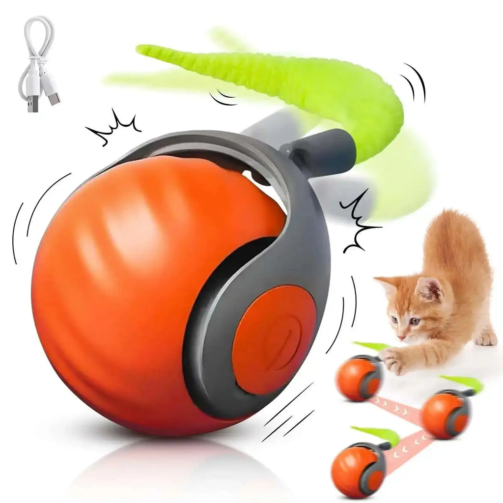 New Smart Interactive Speedy Tail 2.0 Cat Toy Automatic Moving Balls for Cats And Dogs Touch Motion Rolling Toy Ball for Pet - Nova Trendz