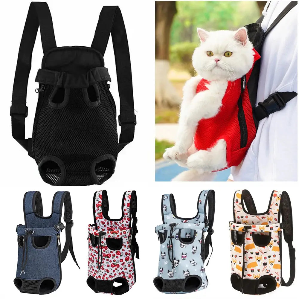 Adjustable Cat Carrier Bag Pet Double Shoulder Backpack Portable Bag Outdoor Travel Camping Hiking Cat Bag Dog Bag - Nova Trendz