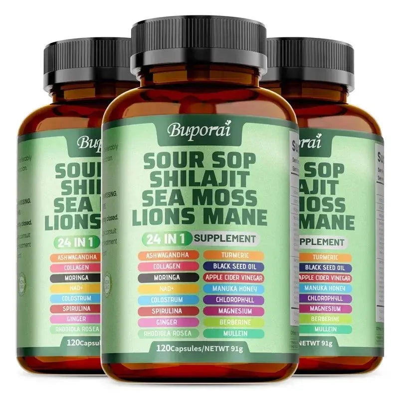24-In-1 Soursop Supplement - Boosts Energy, Cell Support & Regeneration, Antioxidants, Improve Skin Health, Skin Vitality Nova Trendz