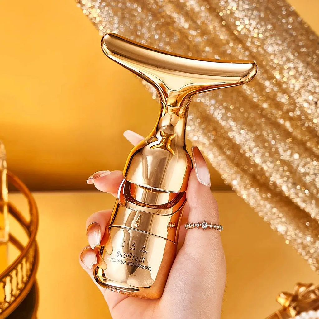 3 In 1 Face Massager Neck Facial Eye Massage Introducer Microcurrent Skin Rejuvenation Anti Aging Beauty Device Dropshipping - Nova Trendz
