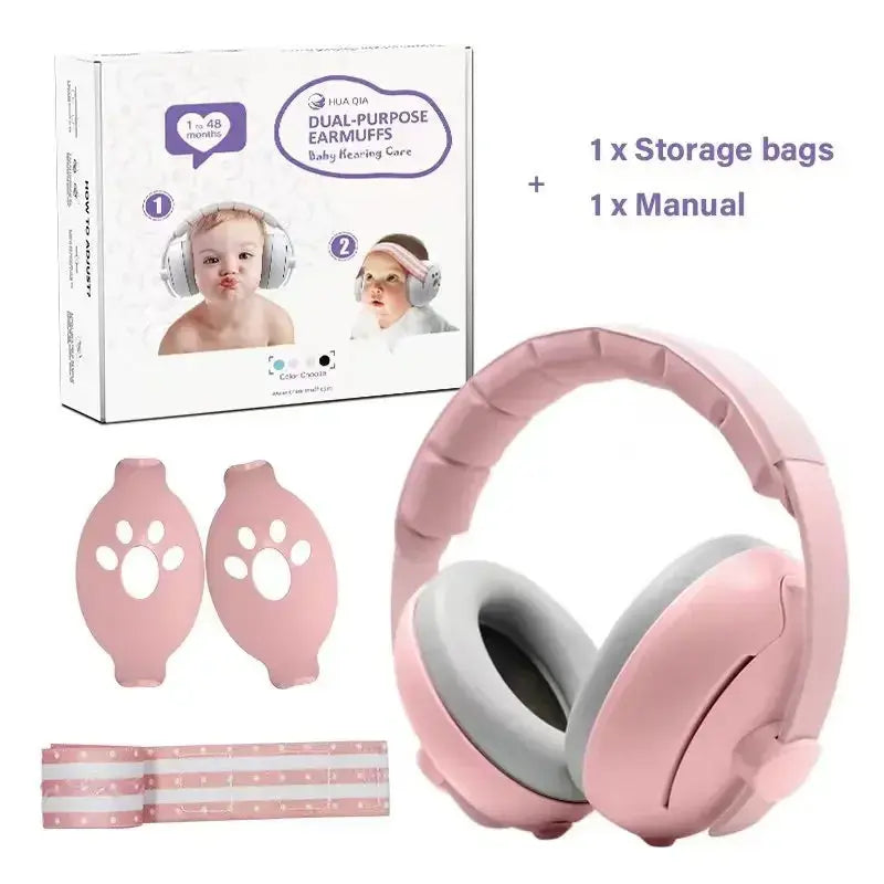 Baby Earmuff Mini-headset Adjustable Noise-proof Ear Protection Kids' Outdoor Sleep and Airplane Anti-noise Earmuffs Nova Trendz