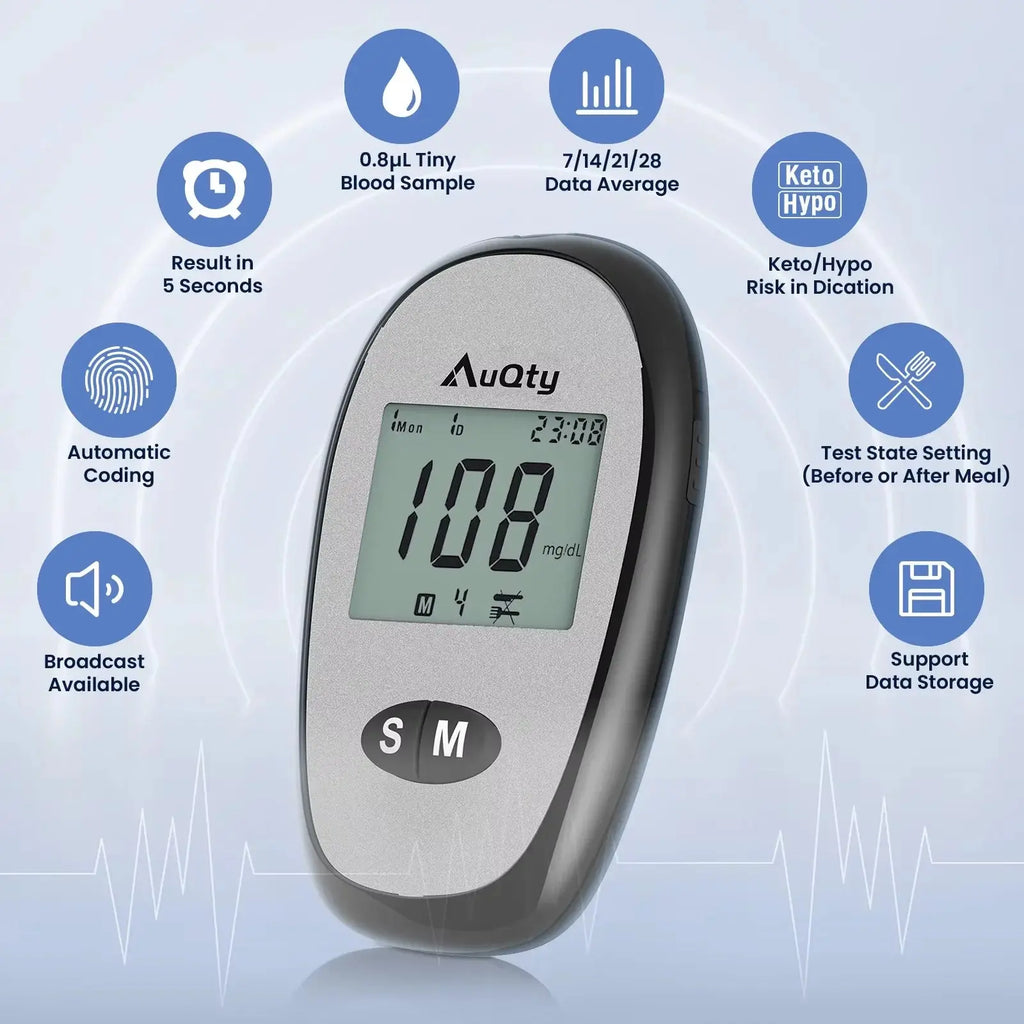 Blood Glucose Meter With Individually wrapped Glucose Test Strip Glucometer Kit Blood Sugar Monitor for Diabetes Fast Result Nova Trendz