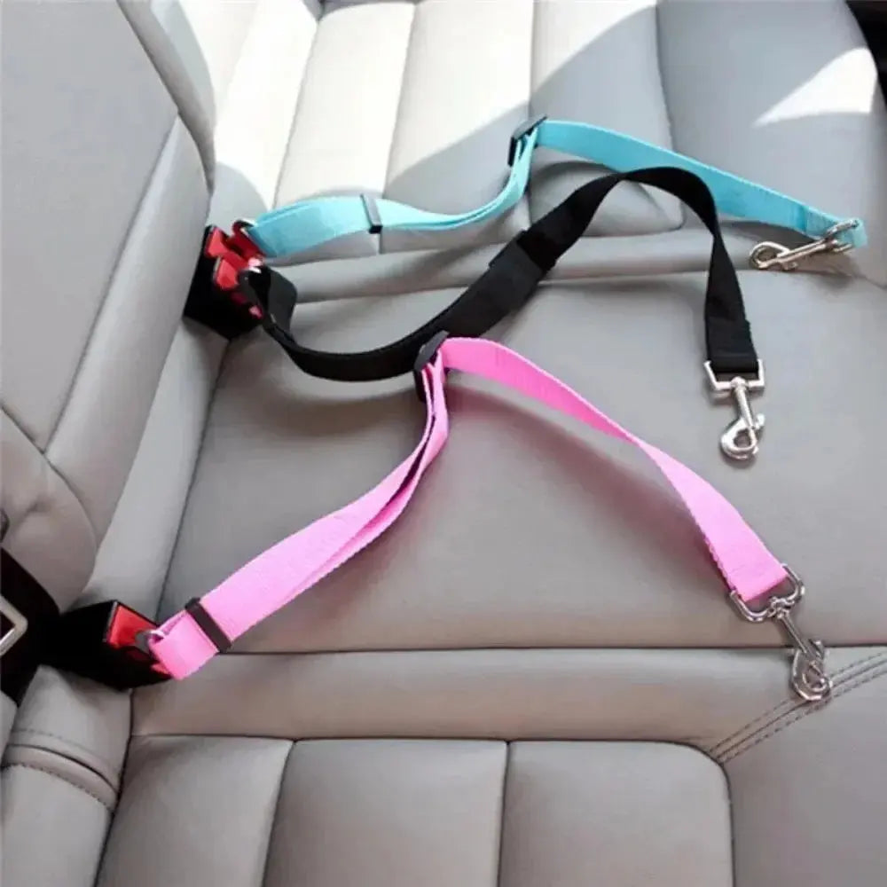 Dog Harness Lead Clip Safety Lever Traction Dog Collars Dogs Accessoires Adjustable Pet Cat Dog Car Seat Belt Pet Seat Vehicle Nova Trendz