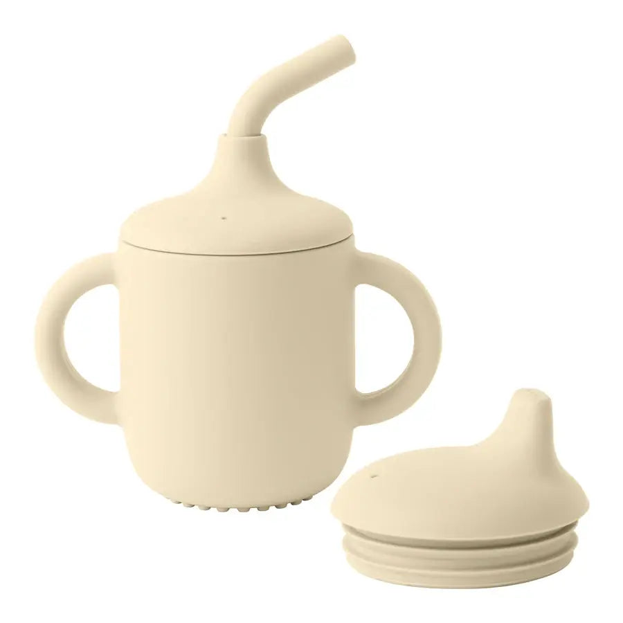 1PCS Two Lids Baby Silicone Straw Cup BPA Free Portable Storage Snack Container Feeding Cup Kids Learning Drink Cup Baby Stuff Nova Trendz