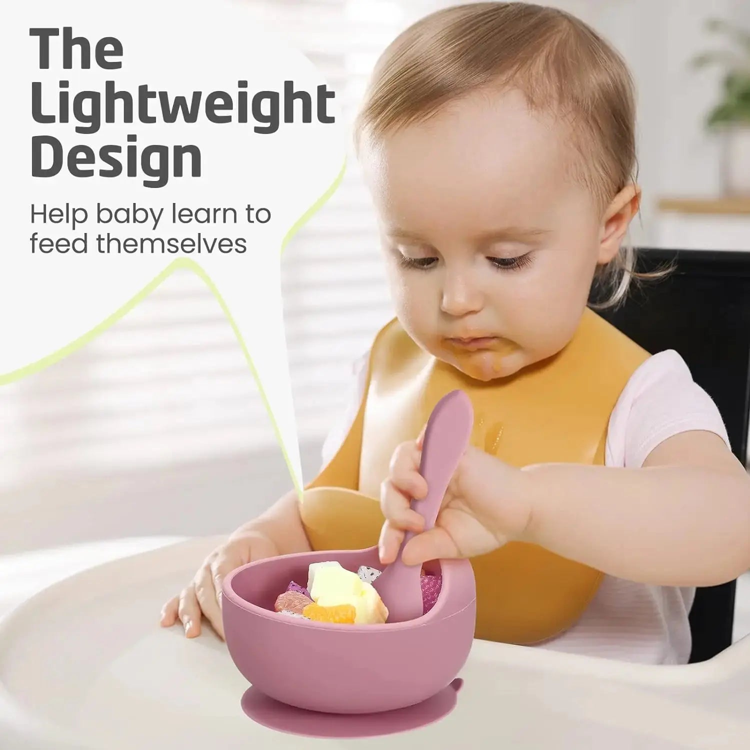 Silicone Baby Bowl Self feeding Training Snail Bowl Infant Anti Drop Sucker Set With Spoon Set Children's Feeding Tableware Nova Trendz