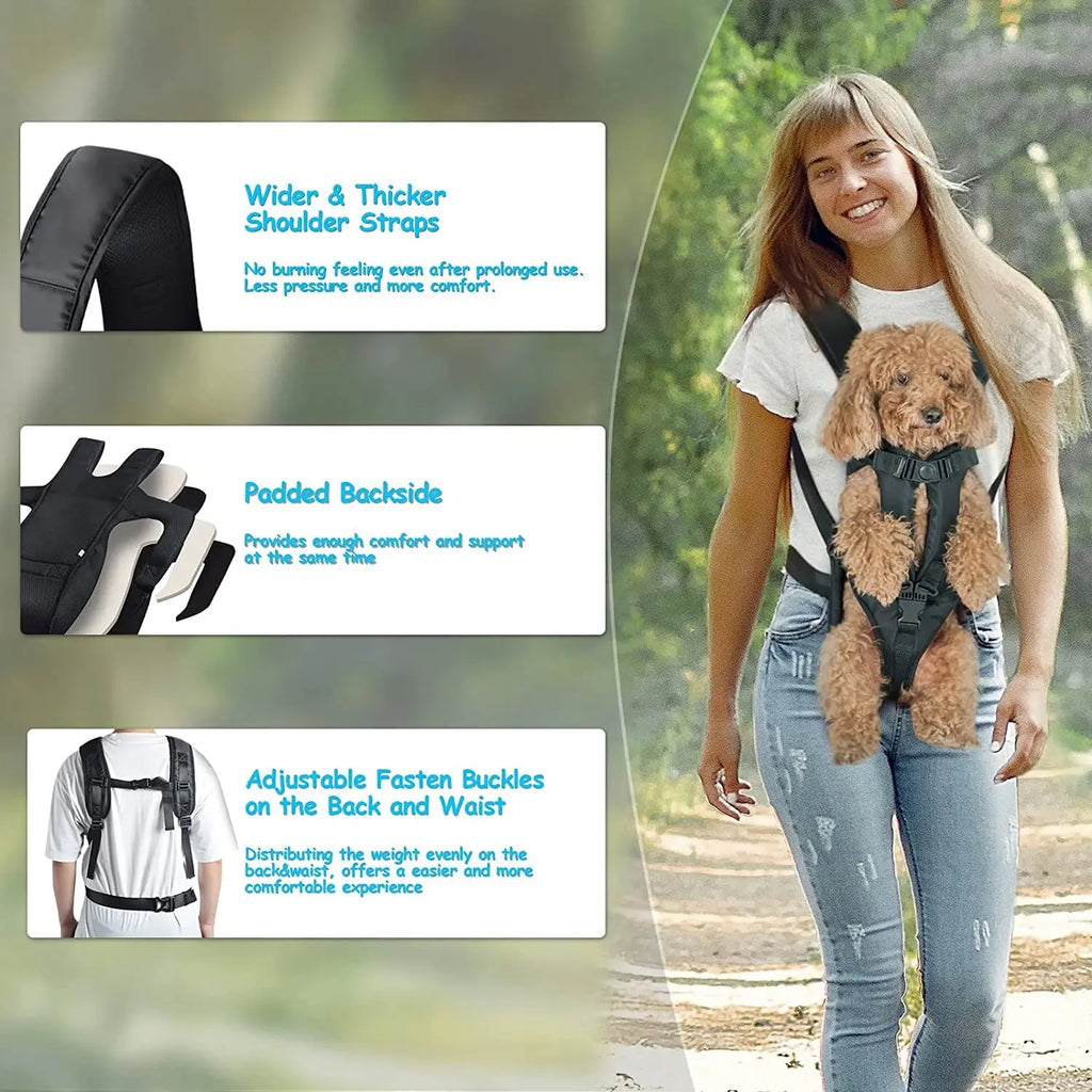 Pet Backpack Carrier For Cat Dogs Front Travel Dog Bag Carrying For Animals Small Medium Dogs Bulldog Puppy Mochila Para Perro - Nova Trendz