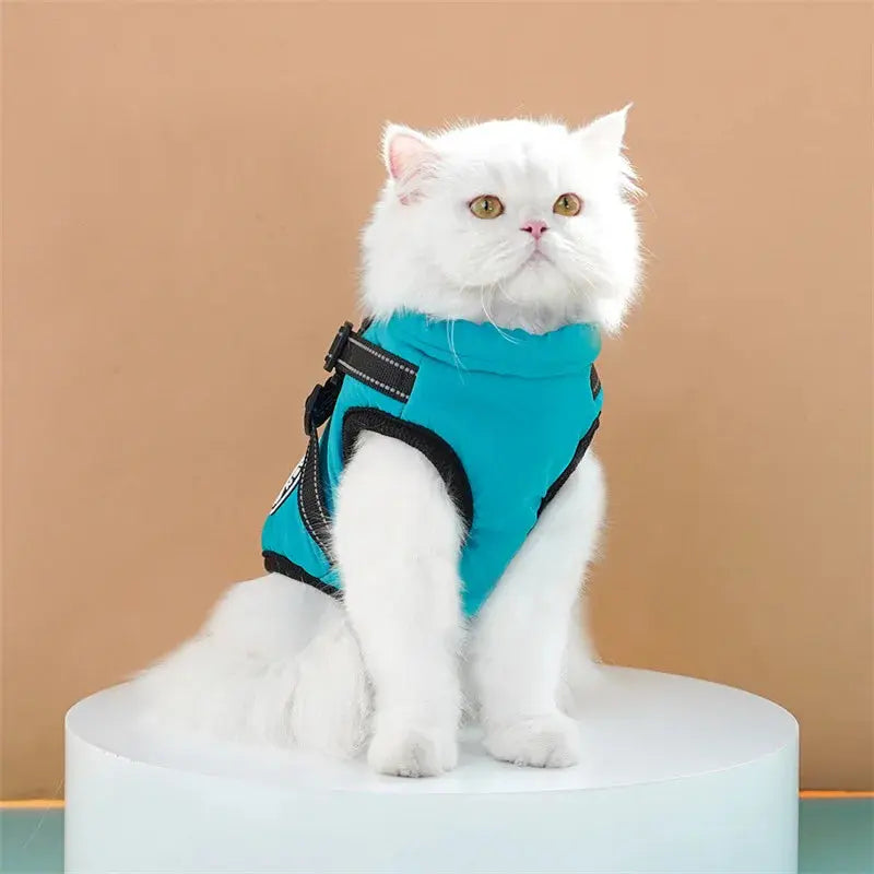 Pet Dog Coat with Harness Winter Cat Waterproof Coat Zipper Dog Jacket with Reflective Harness for Smal Medium Large Dogs - Nova Trendz