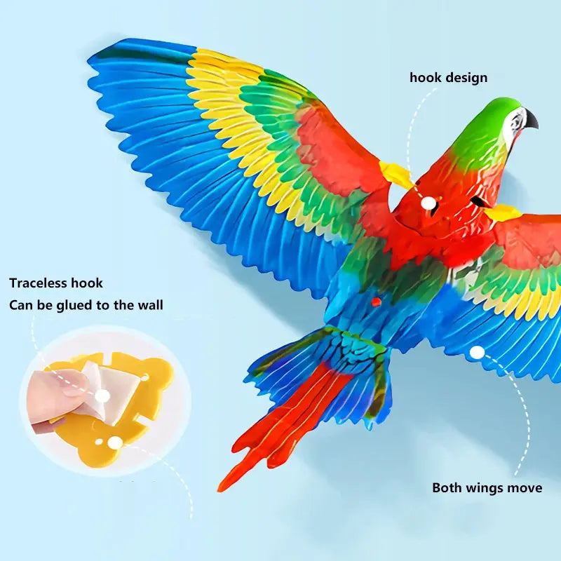 Simulation Bird Interactive Cat Toys Electric Hanging Eagle Flying Bird Cat Teasering Play Cat Stick Scratch Rope Pet Toys - Nova Trendz