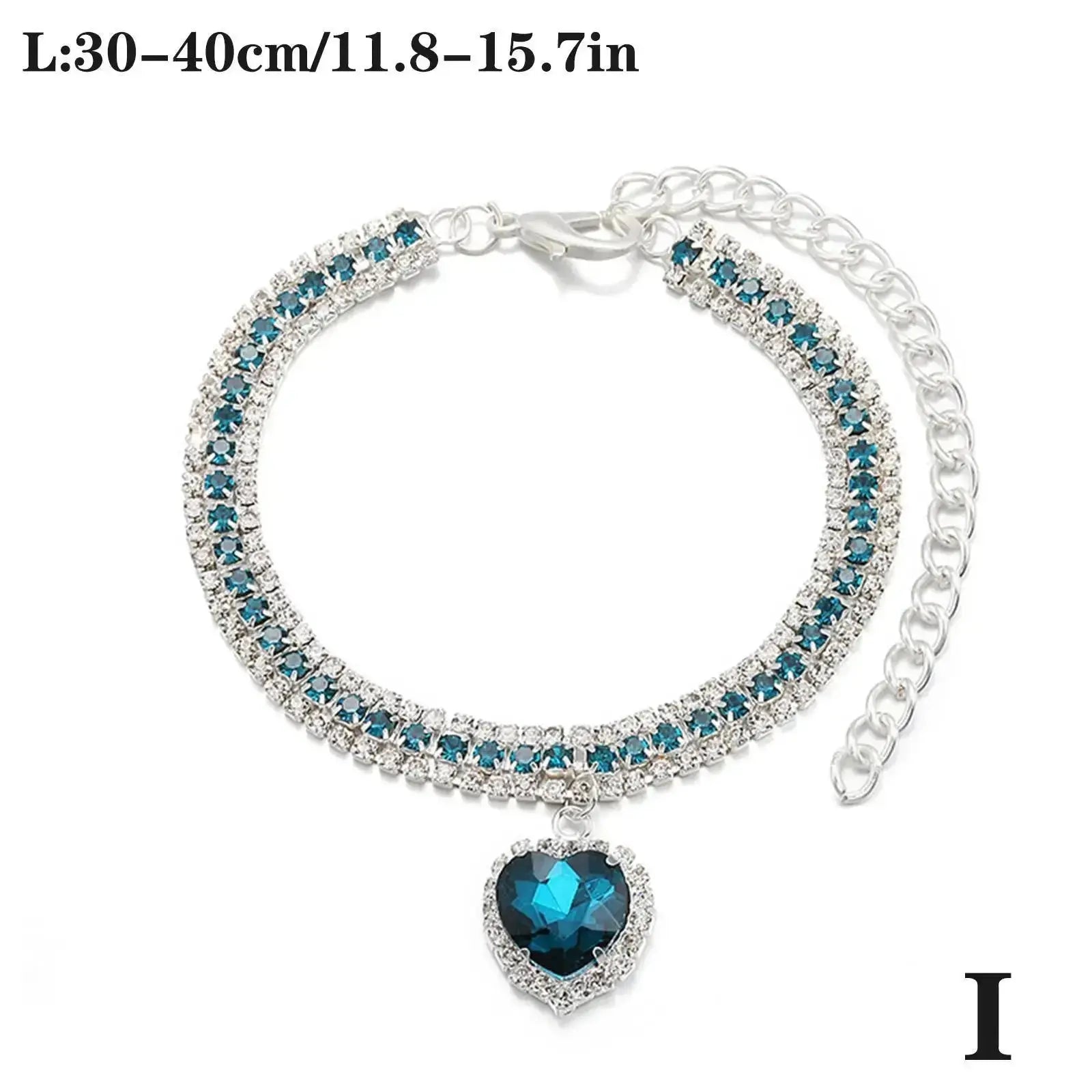 Dog Cat Rhinestone Diamante Collar Necklace Puppy Crystal Bling Pet Accessories For Puppy Kitten Crystal Pendant Diamond Collars Nova Trendz