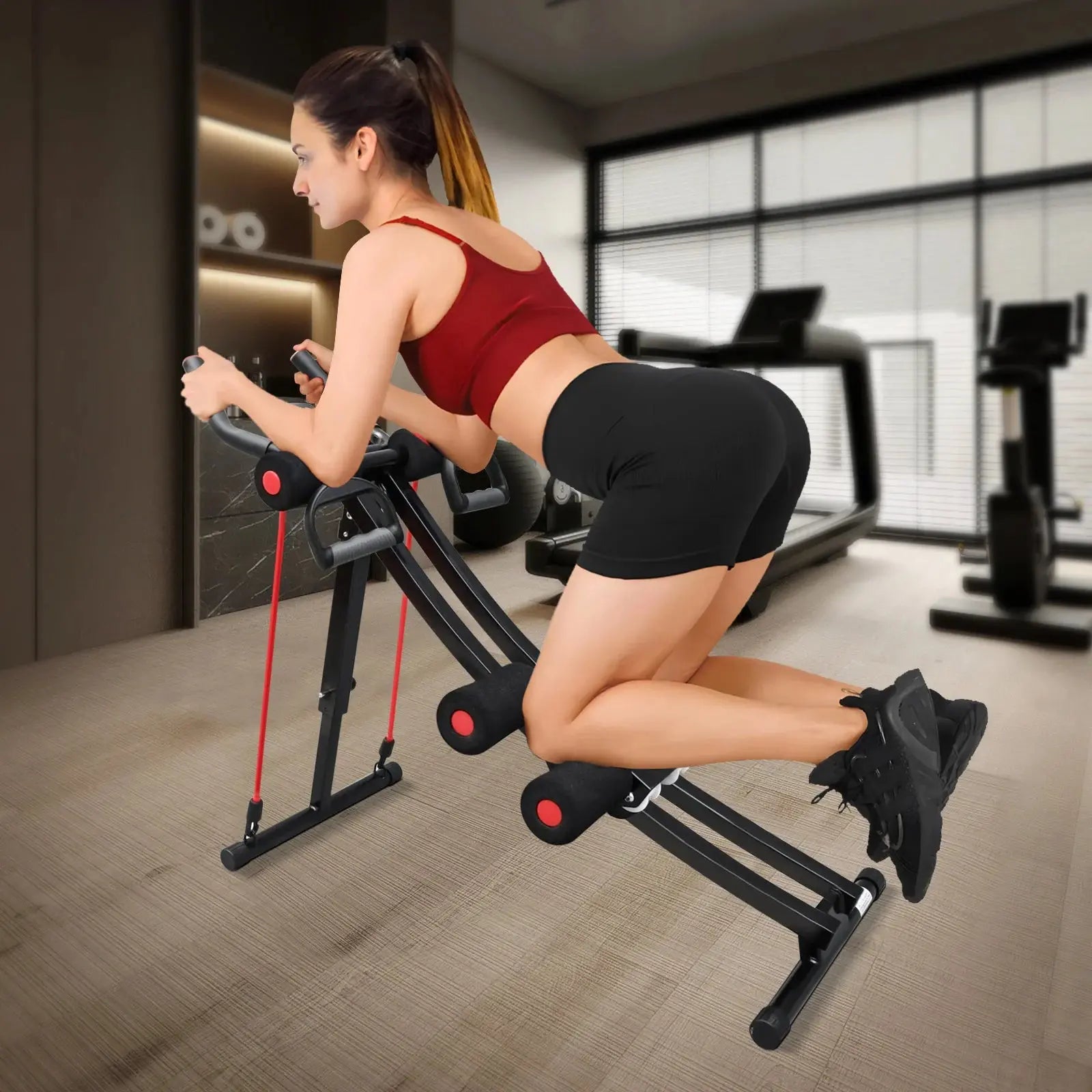 GIKPAL Foldable Ab Machine Ab Workout Equipment for Home Gym,Core & Abdominal Trainer Fitness Equipment Max 440lbs LCD Display Nova Trendz