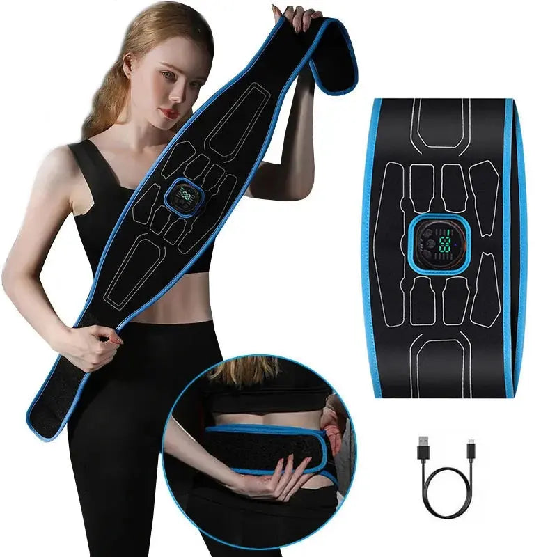 Electric Muscle Stimulation Muscle Toner EMS Abdominal Toning Belt Waist Trainer Slimming Belts Fitness Workout Equiment Nova Trendz