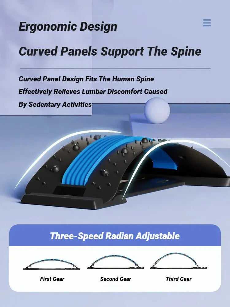 Back Massager Stretch Lumbar Support Relaxation Spine Pain Relief Vertebral Relaxer Stretches The Lower Traction Corrects Waist - Nova Trendz