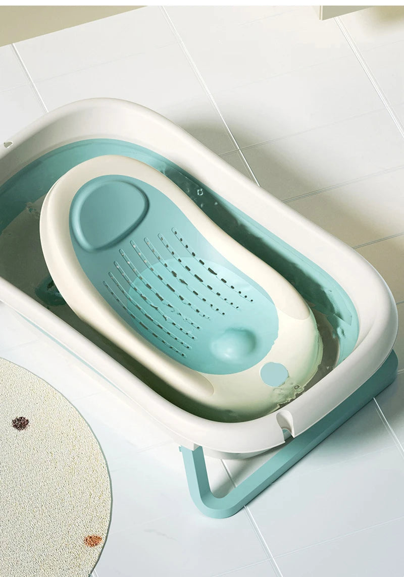 Simple Baby Bath Tub Rack Foldable Bathtub for Babies Bathtubs Anti Slip Holder Newborn Shower Net Seat Infants Care Accessories