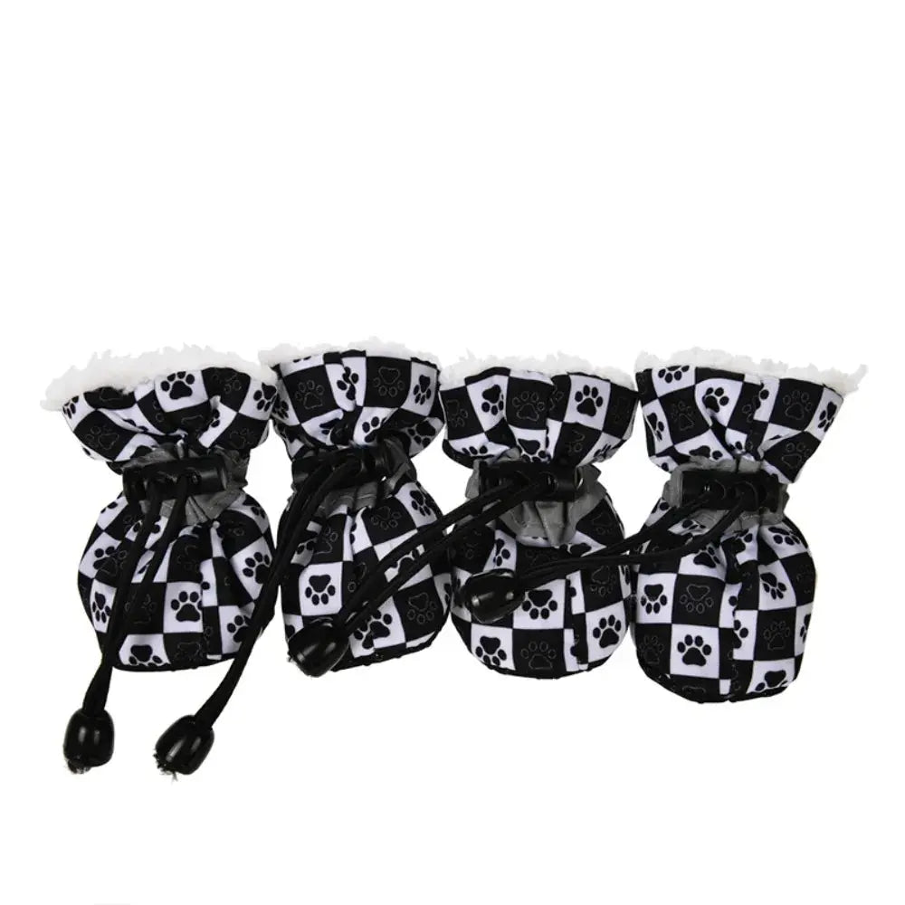 4pcs/set Durable Waterproof Winter Pet Dog Shoes Anti-slip Thick Pet Footwear Puppy Dogs Socks Booties - Nova Trendz