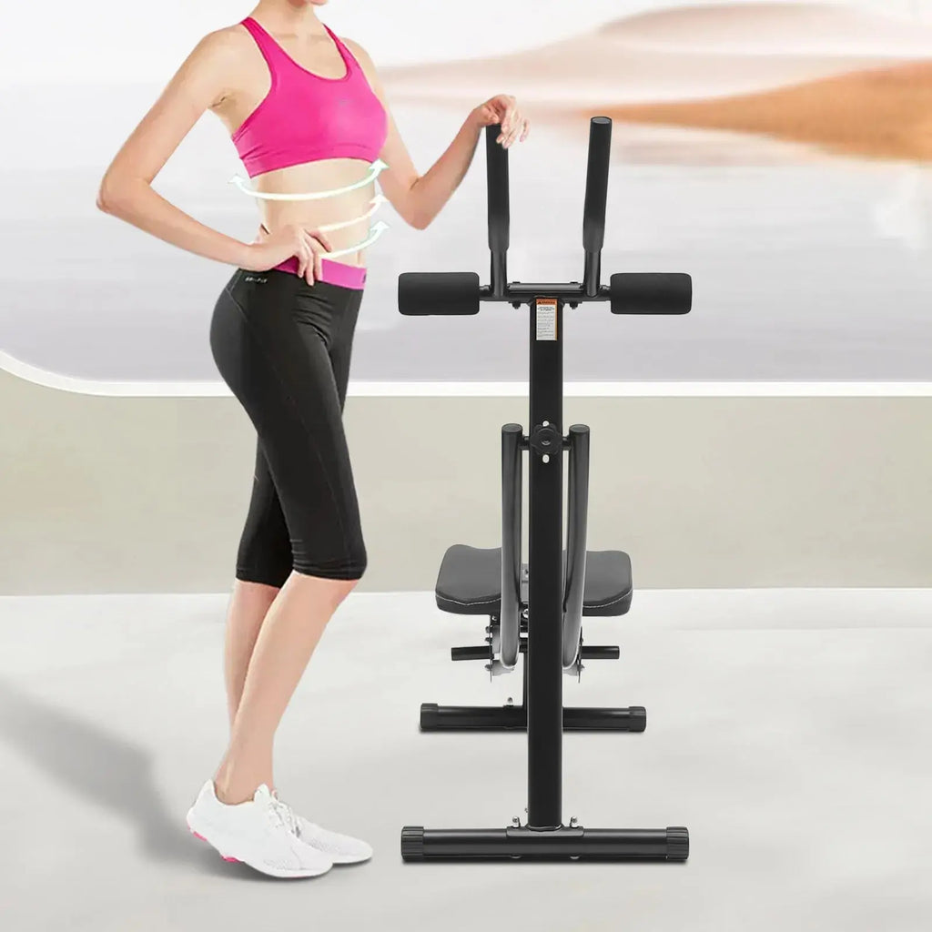 Ab Machine, 150kg/330lbs Weight Capacity, Foldable, Core & Abdominal Exercise Fitness Equipment for Home Gym Nova Trendz