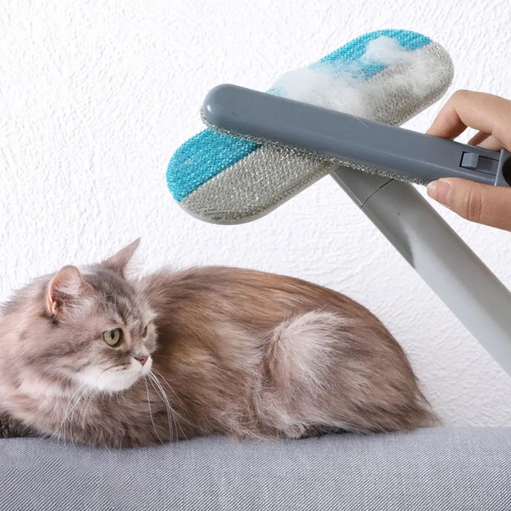 Long Handle Pet Hair Remover Brush 3 in 1  Static Dog Cat Hair Cleaner Cat Tree Bed Carpet Cat Furniture Cleaning Pet Supplies