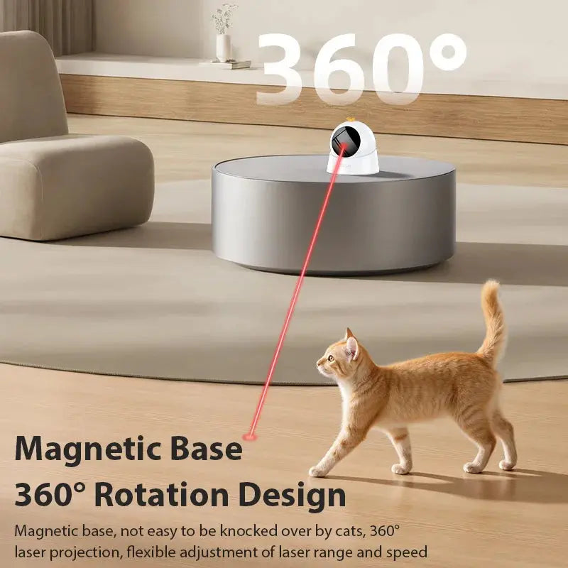 ROJECO Automatic Cat Laser Toy Interactive Adjustable Mode Electric Cat Toy For Kitty Dog Indoor Smart Teasing Laser Cat Toys Nova Trendz