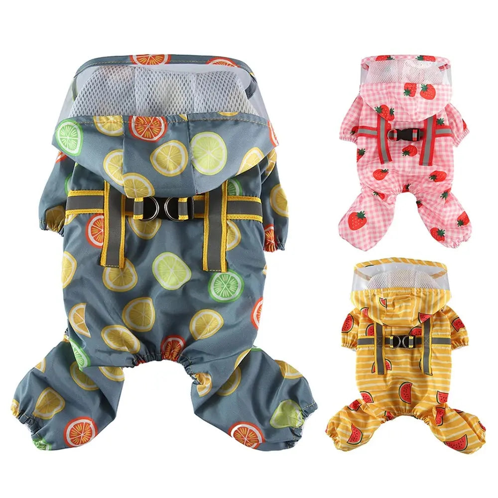 Dog Raincoat Dog Hooded Poncho 4 Legs Dog Rain Jacket with D Leash Ring Waterproof Dog Rain Clothes for Small Medium Dogs Nova Trendz