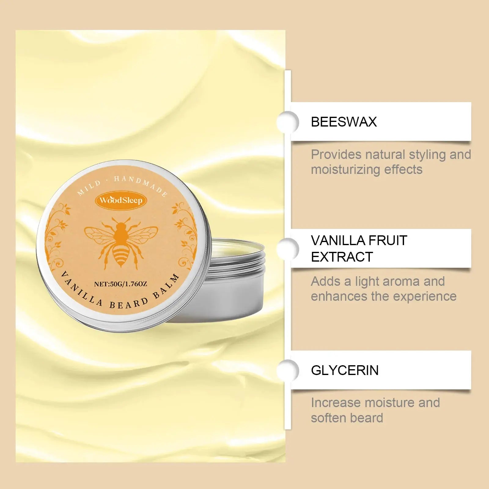 Beard Care Cream Moisturizing Facial Hair Growth Dashing Soften Moustache Beard Grooming Product Gentlemen Beard Styling Wax Nova Trendz