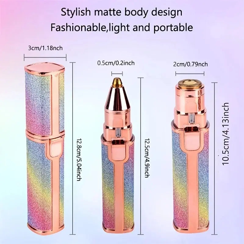 Starry Sky 2-in-1 USB Charging Shaver Portable Shaver Painless Automatic Eyebrow Shaving Facial Hair Removal for Women Beauty Nova Trendz