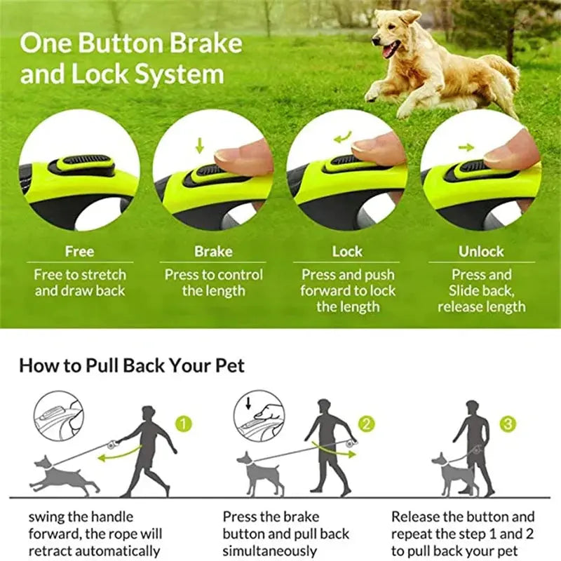 5M Luxury Pet Dog Leashes Retractable Dog Leash For Large  Medium Dogs Cat Puppies Accessories Small Automatic Extension Lanyard Nova Trendz
