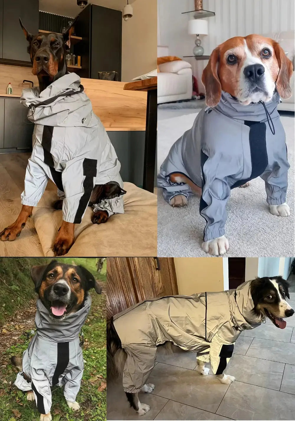 Reflective Full Body Dog Jumpsuit Waterproof Raincoat Sunscreen Outdoor Jacket for Small to Large Dogs Pet Supplies - Nova Trendz