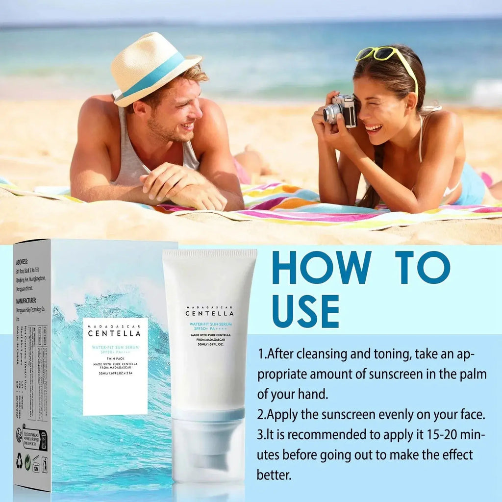 Original 50 Facial Sunscreen Centella Protector Solar Sunblock Skin Whitening Cream Korean Moisturizing Protector New Care Body Nova Trendz