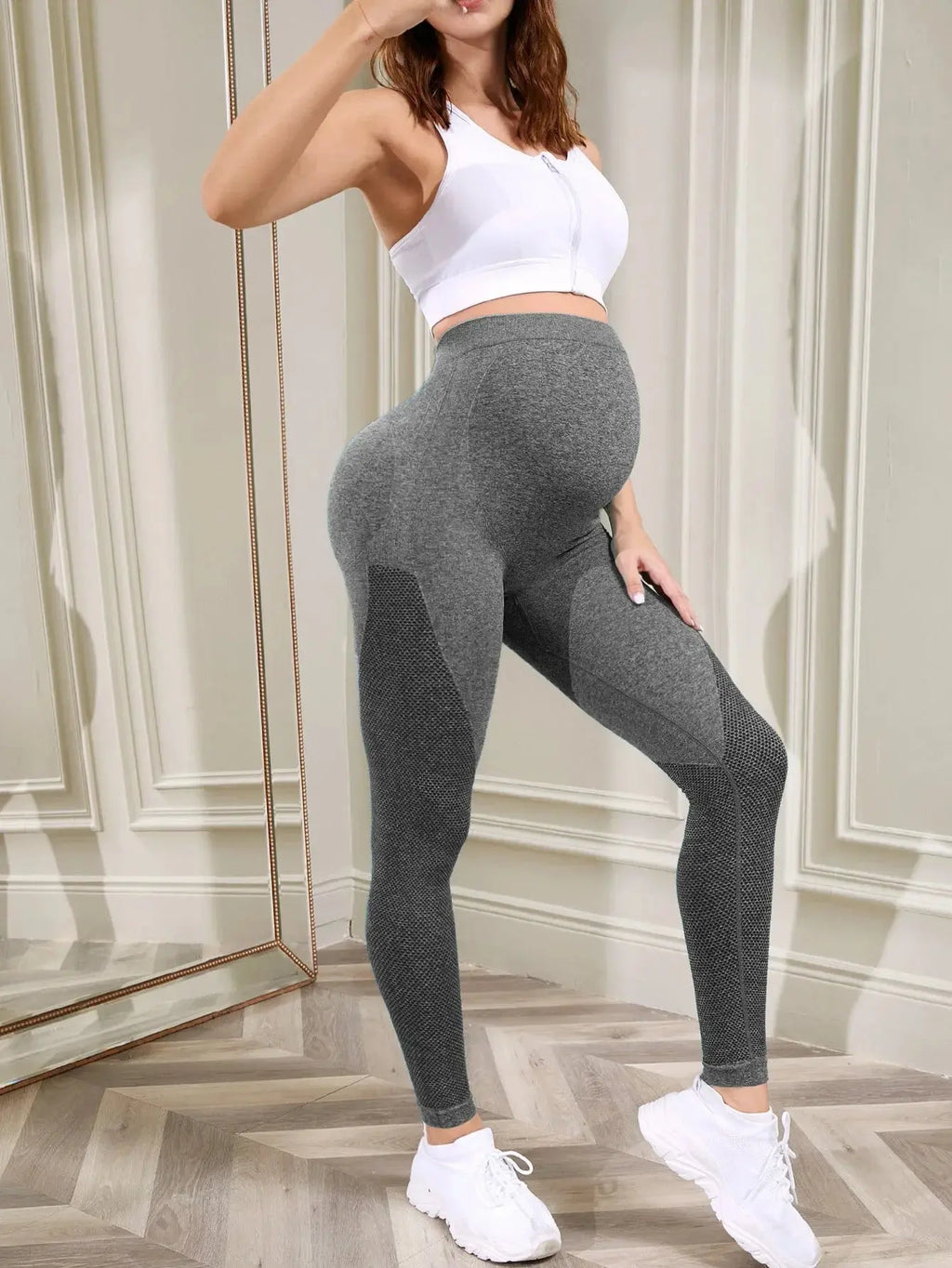 Women's Maternity Leggings Over The Belly Full Length Pregnancy Yoga Pants Active Wear Workout Leggings Nova Trendz