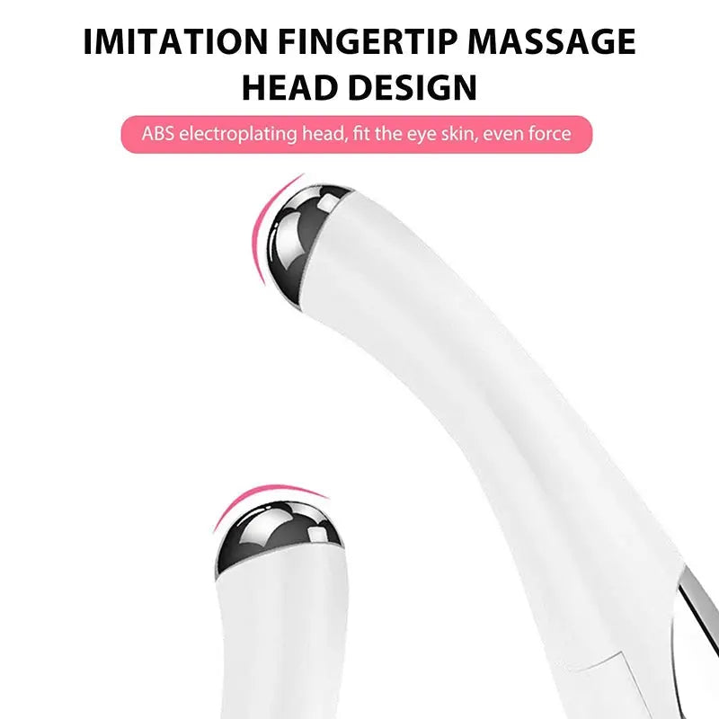 Electric Eye Massager Vibration Wrinkle Anti-Ageing Eye Massage Dark Circle Removal Beauty Face Eye Care Pen Pink and White Nova Trendz
