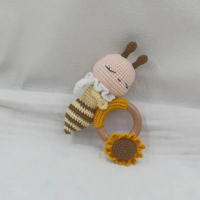 Baby Security Blanket Towel Feeding Bib Soft Towel Cotton Burping Cloth Infant Shower Gift Knitted Lovely Animal Rattle Sleep To Nova Trendz