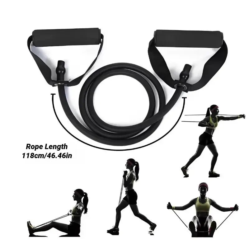 Resistance Bands With Handles Exercise Workout For Men Women Strength Training Equipment At Home 5 Levels Tube Band Pull Rope Nova Trendz