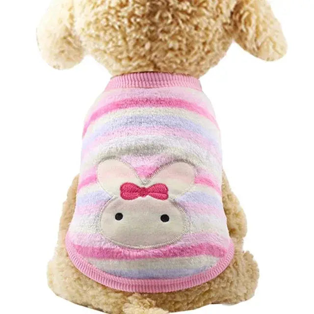 Cartoon Fleece Pet Cat Clothes Winter Warm Pet Dog Vest Puppy Cat Sweater Dog Clothes For Small Dogs Cats Coat Jacket Pet Outfit - Nova Trendz