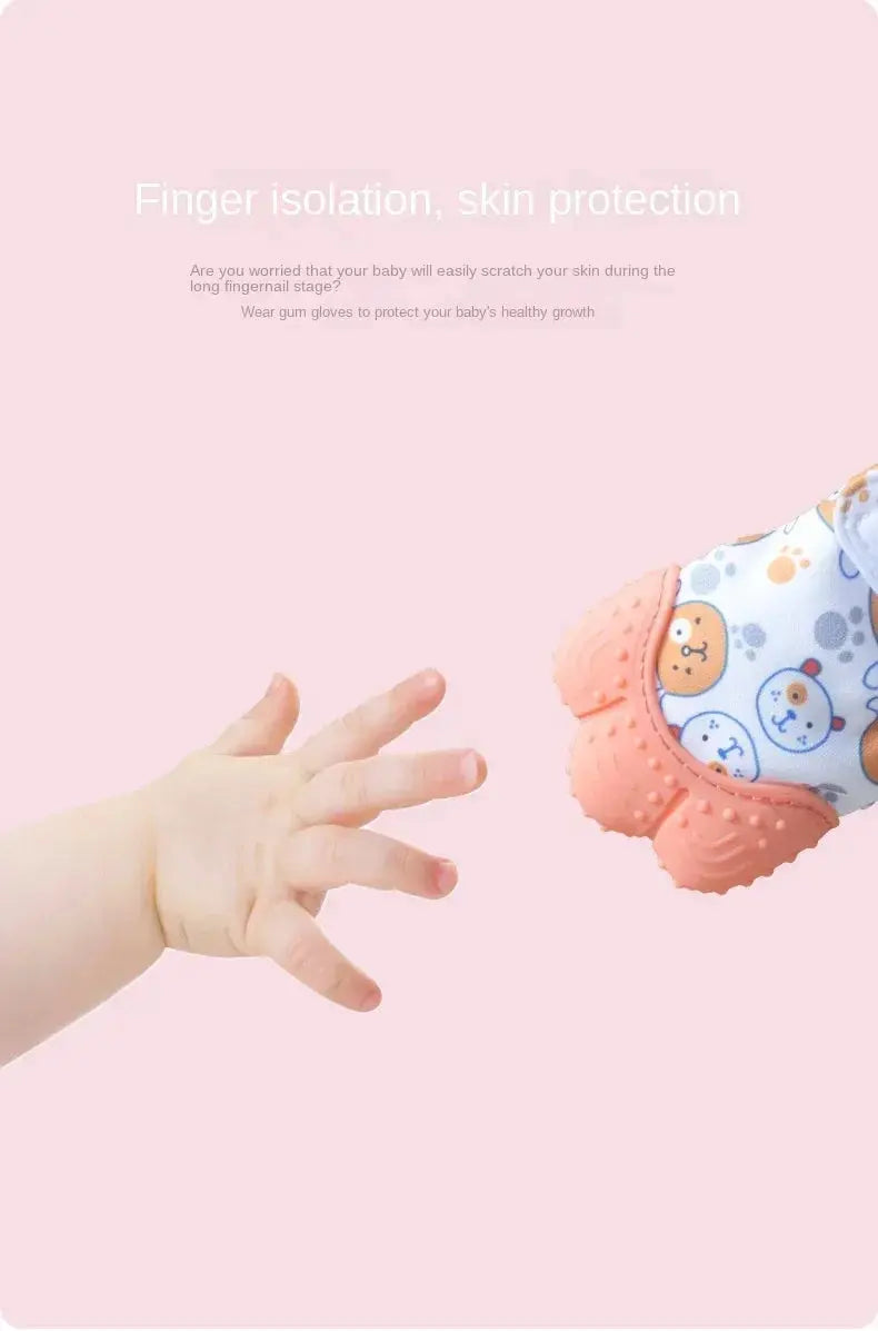 Baby Teething Silicone Gloves Multi-Layer Breathable Chewing Gloves Baby Teething Toys Baby Self Soother Teether Teething Toys Nova Trendz