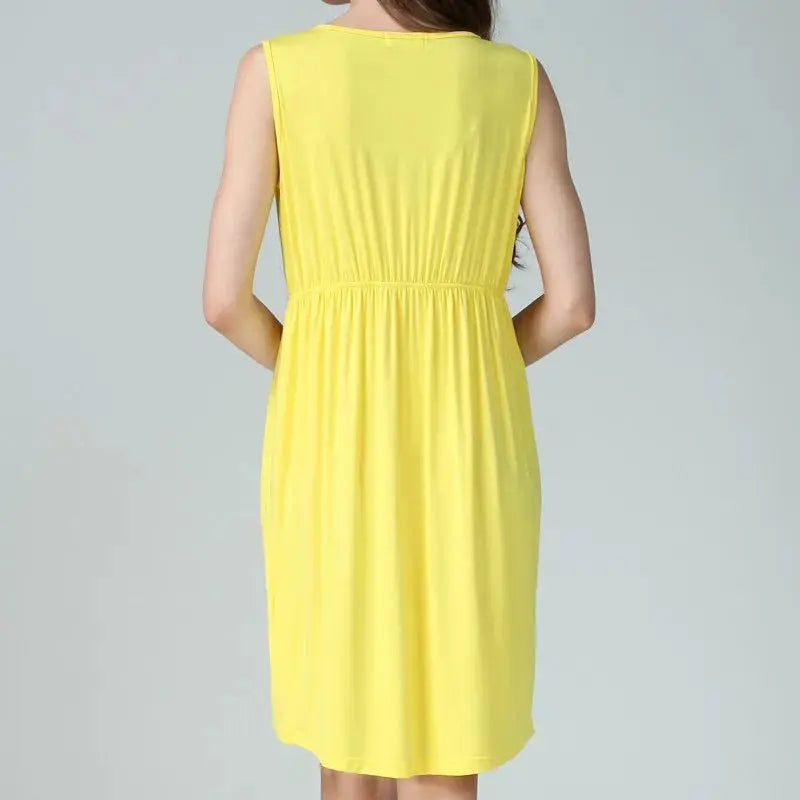 Summer Maternity Clothes Breastfeeding Dress Sleeveless Maternity Dresses For Pregnant Women Lactation Vest Nursing Skirt Nova Trendz