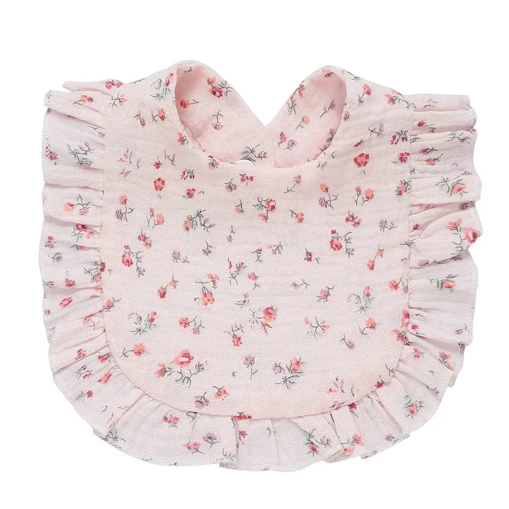 2025 New Baby Feeding Drool Bib Ruffle Floral Infants Lace Saliva Towel Soft Cotton Burp Cloth For Newborn Toddler Kids Bibs Nova Trendz