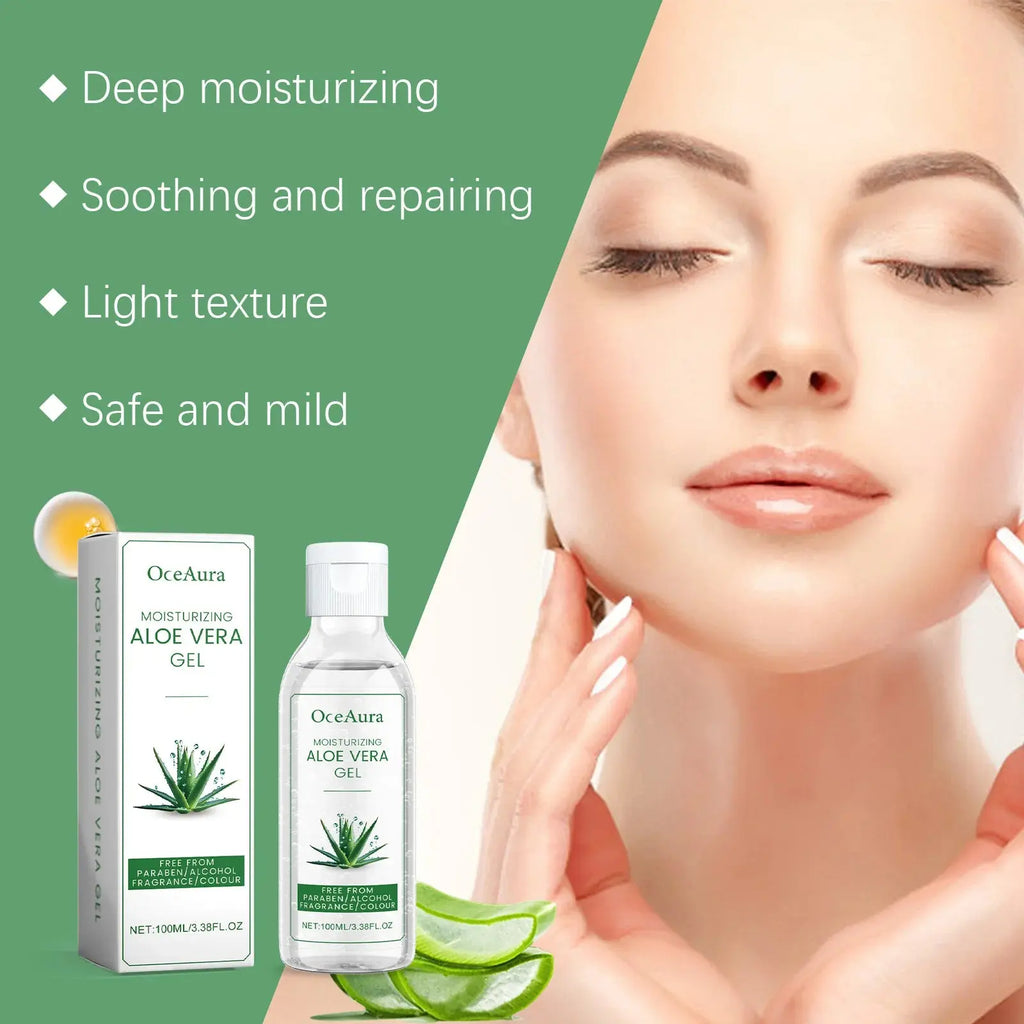 Aloe Vera Gel Pore Shrinking Oil Control Ance Remover Moisturizing Brighten Anti-Aging Facial Essence Beauty Skin Care Products Nova Trendz