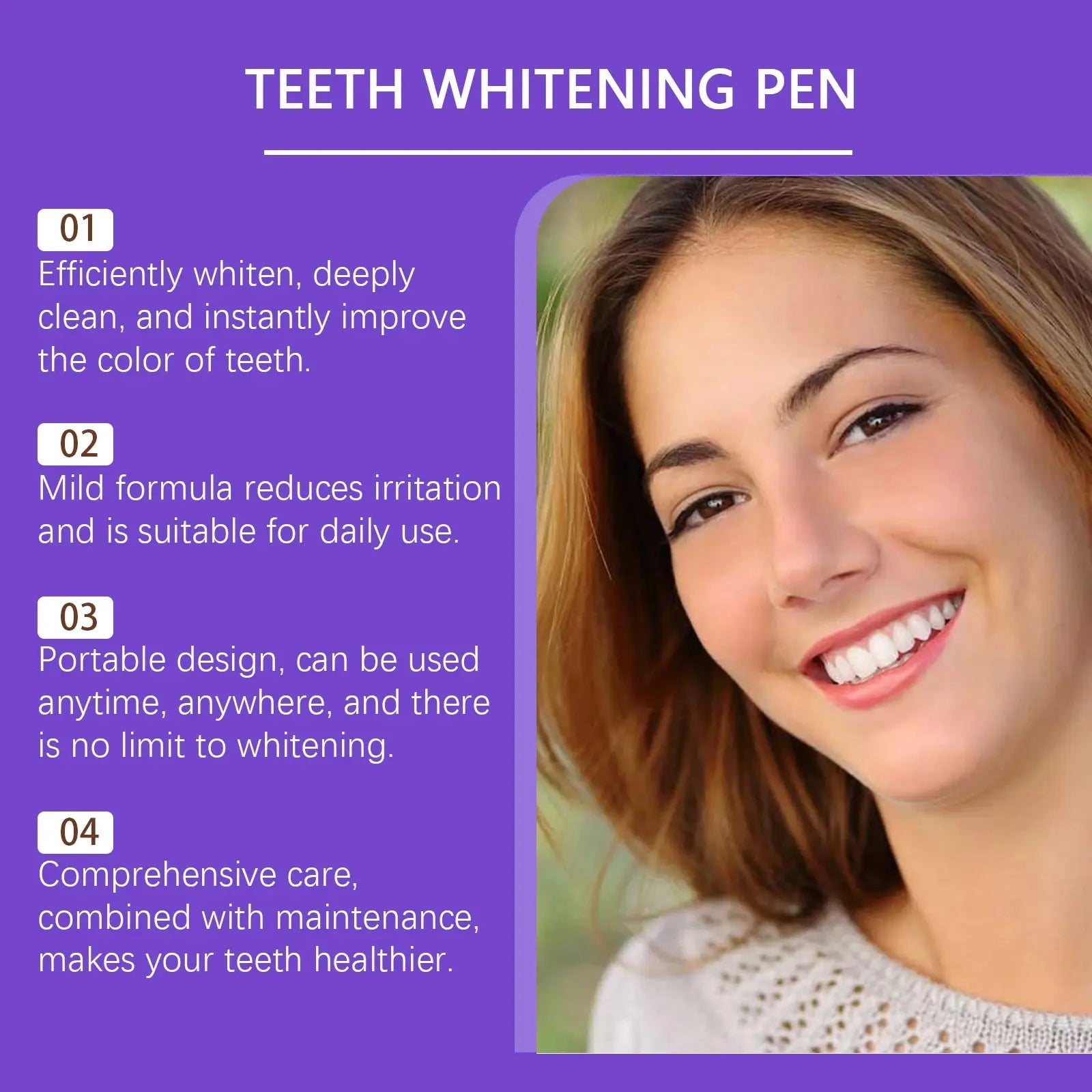 6ml Teeth Whitening Pen Teeth Gel Whitener Bleach Remove Stains Oral Hygiene Instant Smile Teeth Whitening Cleansing Serum - Nova Trendz