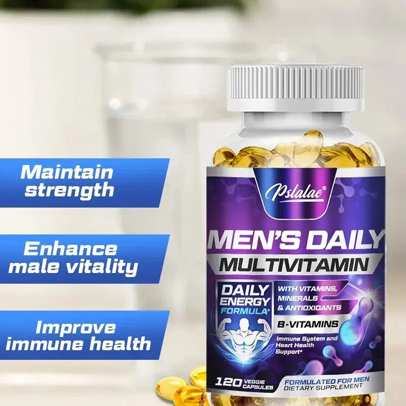 Men's Daily Multivitamin Supplement - Provides Cognitive Brain Health, Energy and Stamina, and Muscle Mass Vegan Nova Trendz