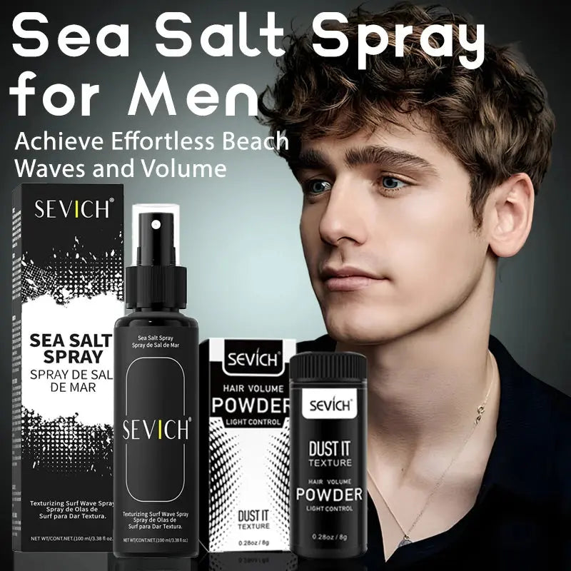 100ml Natural Sea Salt Spray For Hair Men Women Instant Texture Volume Hair Volume Powder Long-Lasting Hold Wave Hair Spray Set Nova Trendz