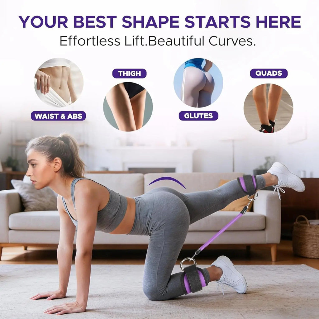 Pilates Ring Kit for Women, Home Workout Set with Magic Circle, Mini Ball, Ankle Bands & Yoga Socks for Fitness and Toning Nova Trendz