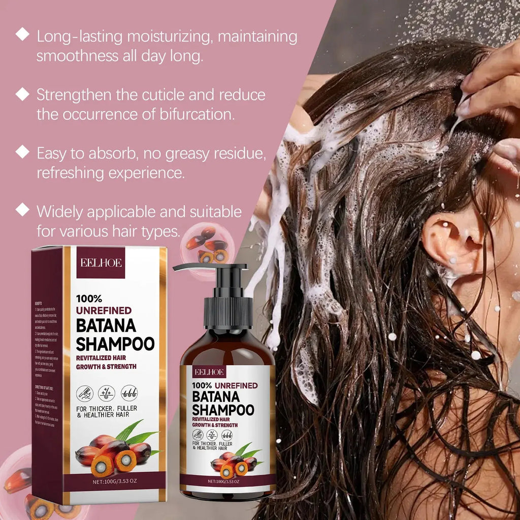 Organic Batana Oils Shampoo Treatment Damaged Split Hair Reduce Hair Loss Deep Cleansing Nourish Hair Care Growth Shampoo 100g Nova Trendz