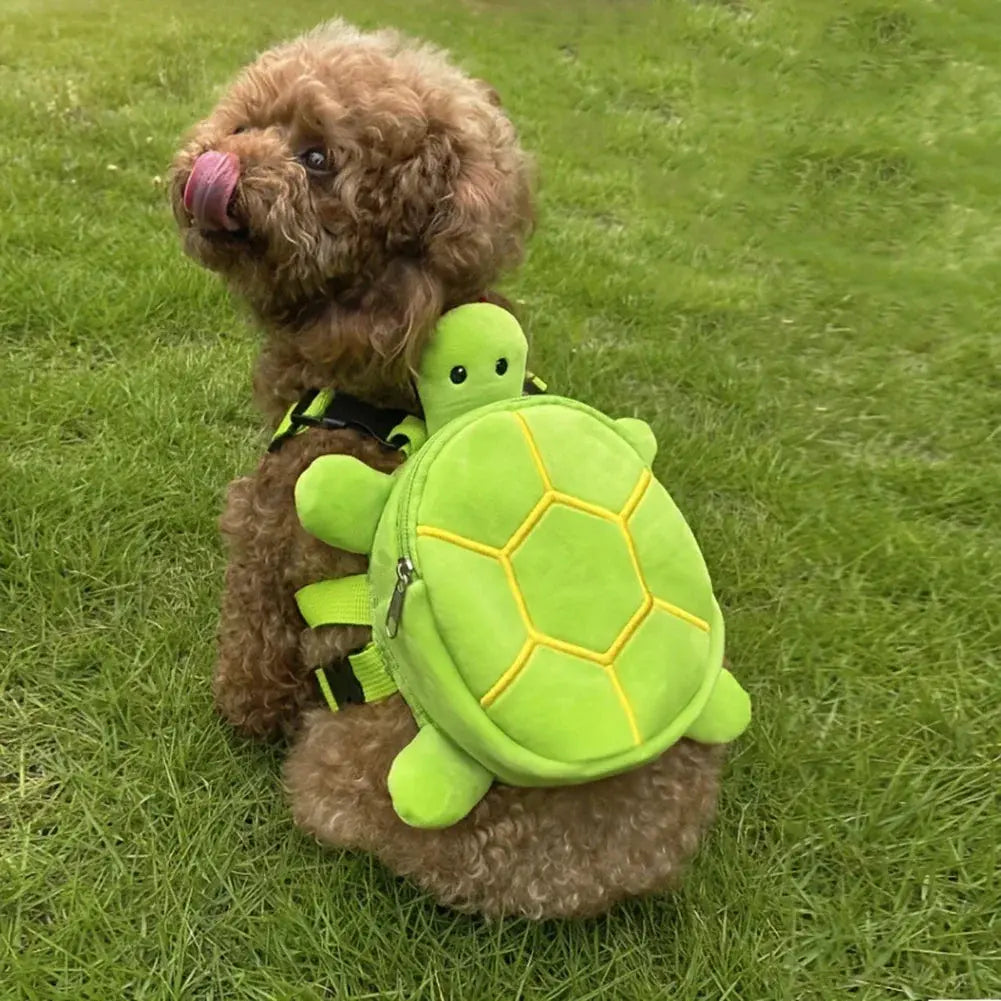Cartoon Turtle Shape Dog Backpack No-Pull Pet Harness Vest Self Carrier Metal Zipper Large Capacity Backpack Pet Products Nova Trendz