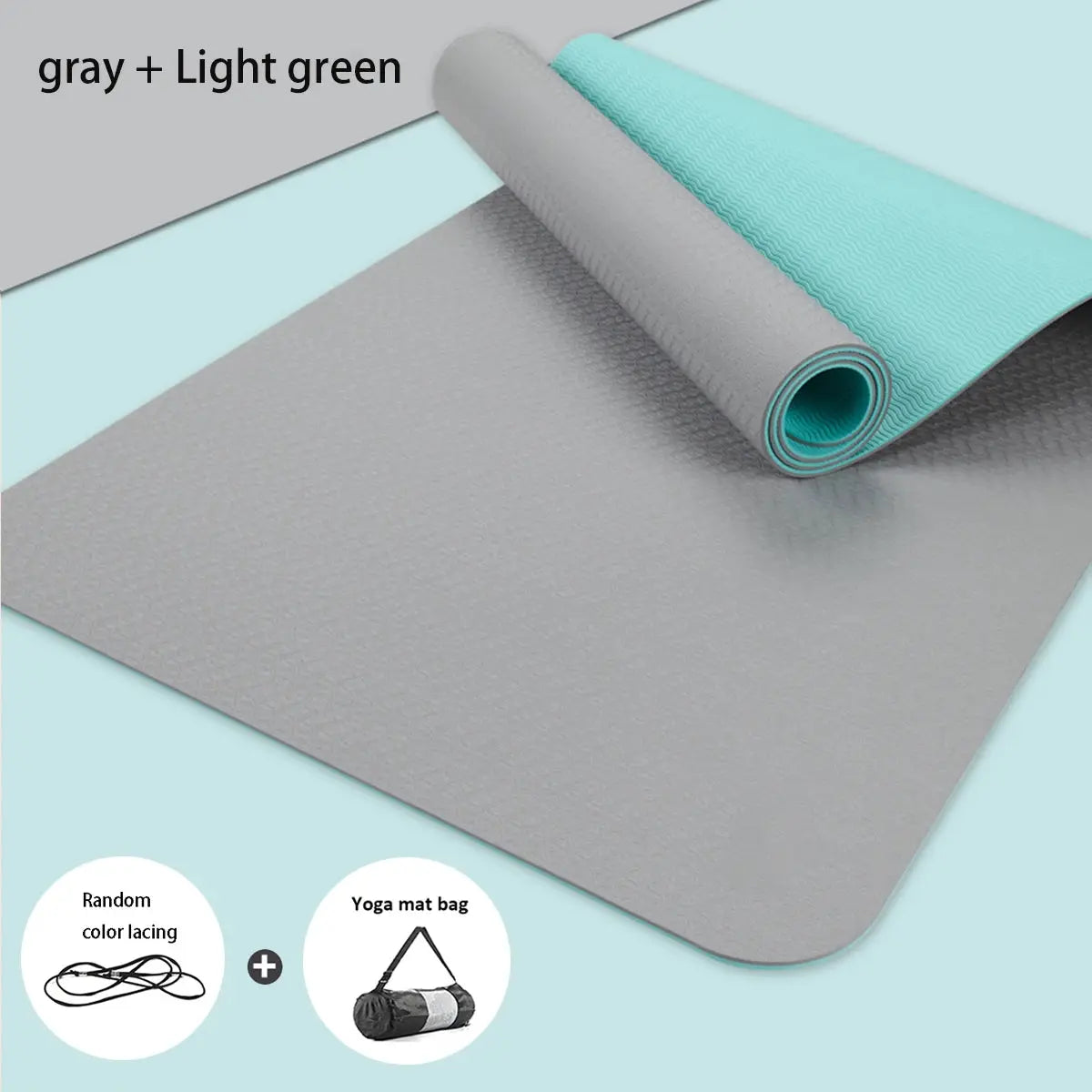 Yoga Mat,Double-Sided Non Slip Eco Friendly Fitness Exercise Mat with Strap TPE YogaMats for Women Men,for Yoga,Pilates,Exercise Nova Trendz